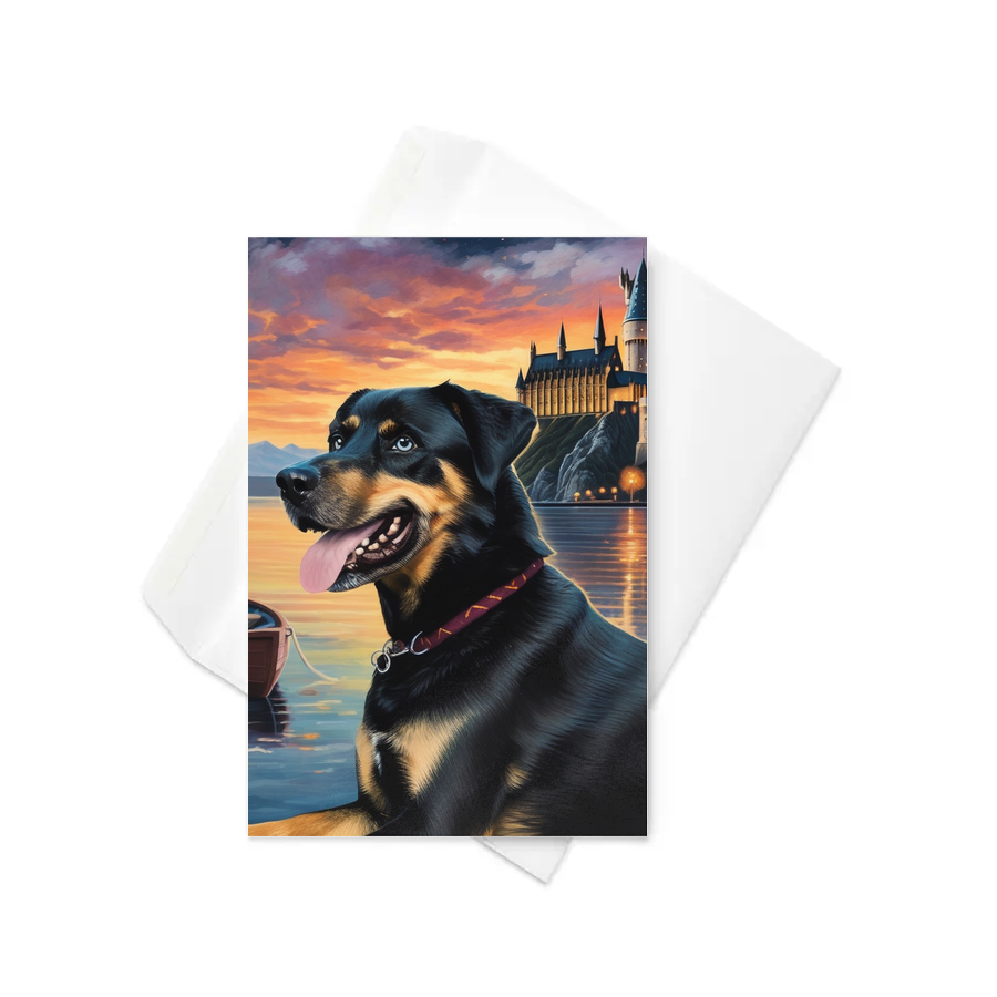 PugMug Custom Blue Greeting Card