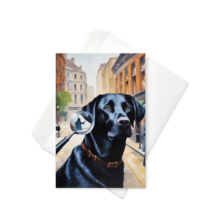 PugMug Custom Black Labrador Retriever Greeting Card