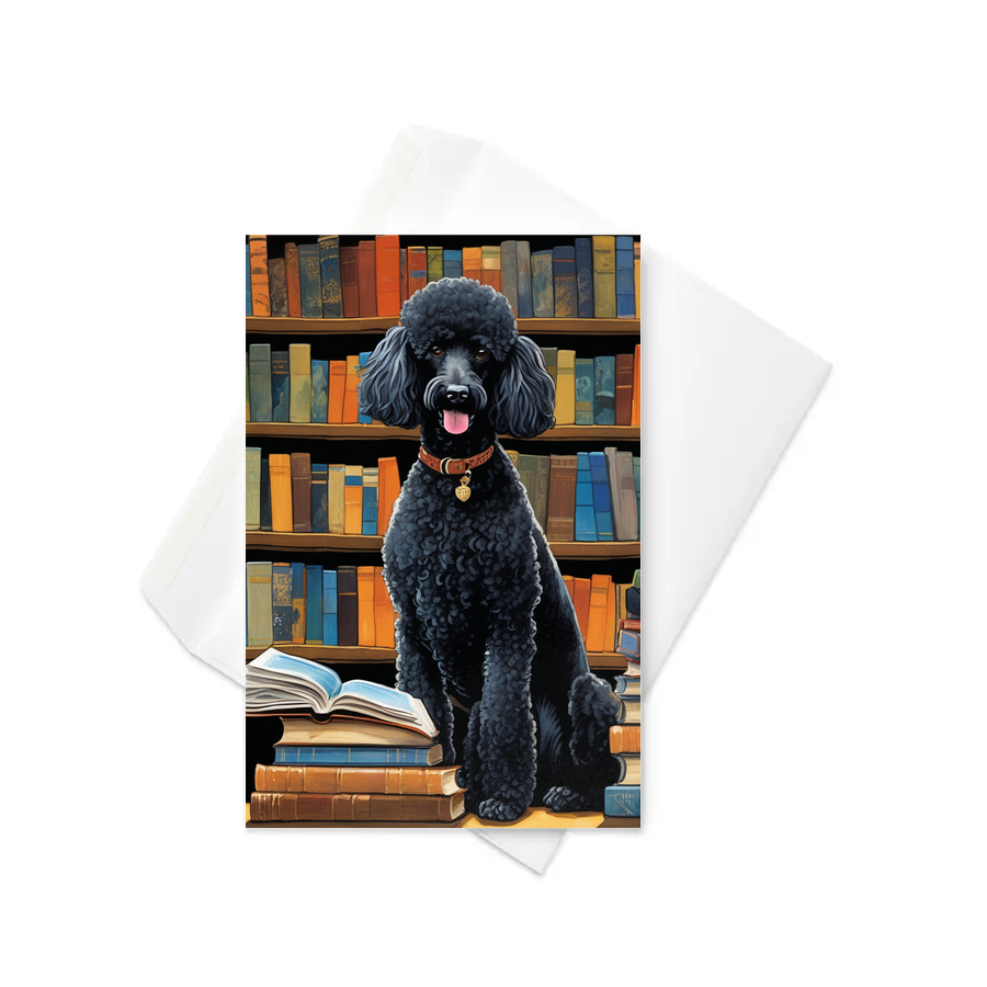 PugMug Custom Black Poodle Greeting Card