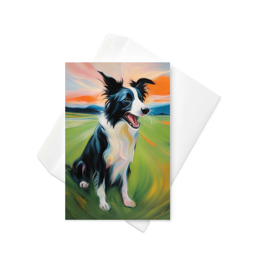 PugMug Custom Border Collie Greeting Card