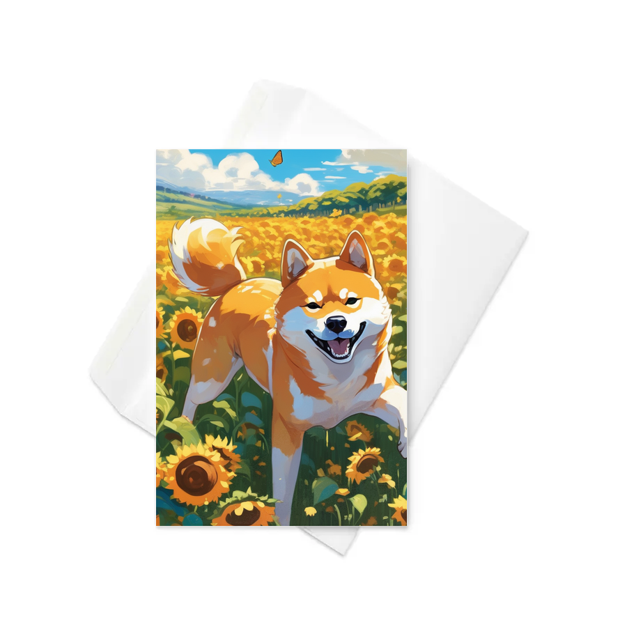 PugMug Custom Shiba Inu Greeting Card