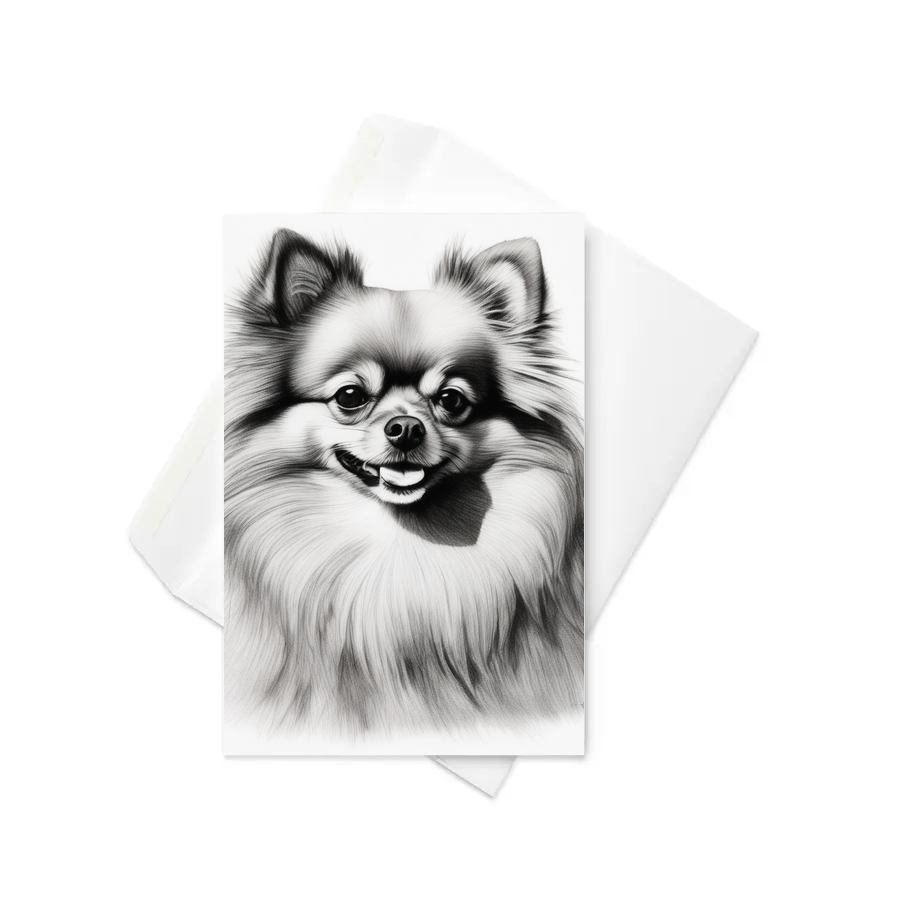 PugMug Custom Tan Pomeranian Greeting Card