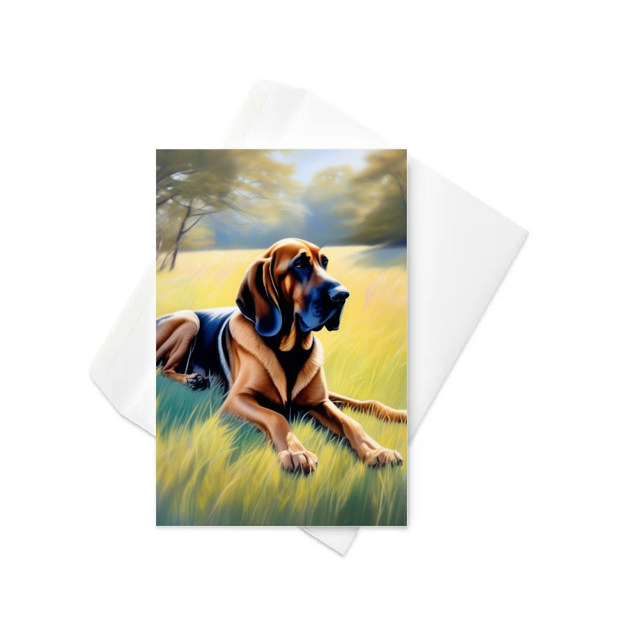 PugMug Custom Bloodhound Greeting Card