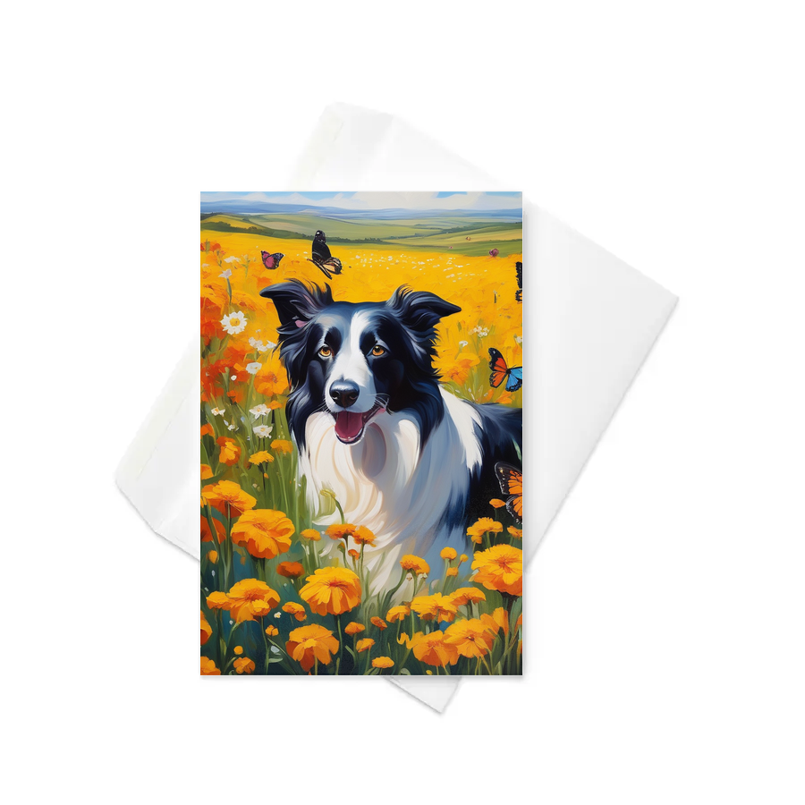 PugMug Custom Border Collie Greeting Card