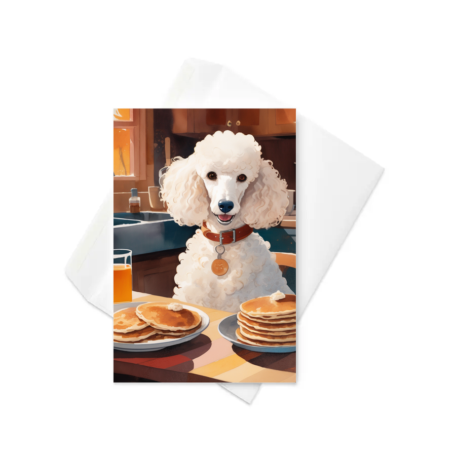 PugMug Custom White Poodle Greeting Card