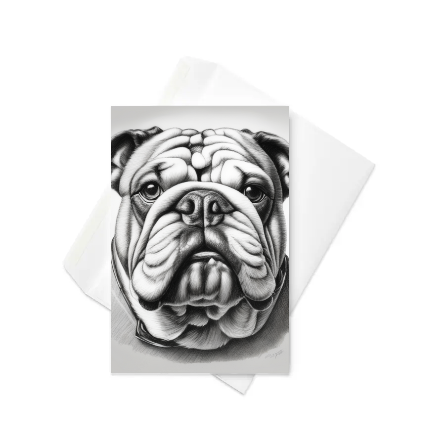 PugMug Custom Bulldog Greeting Card