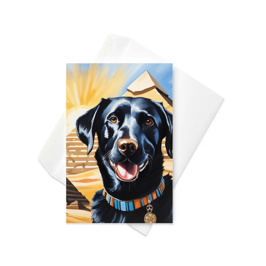 PugMug Custom Black Labrador Retriever Greeting Card