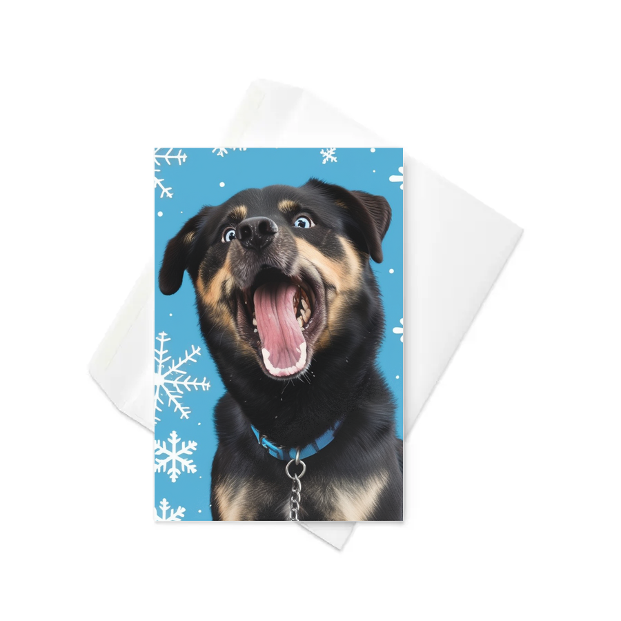 PugMug Custom Blue Greeting Card