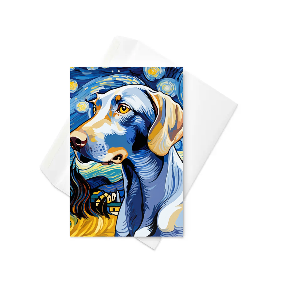 PugMug Custom Weimaraner Greeting Card