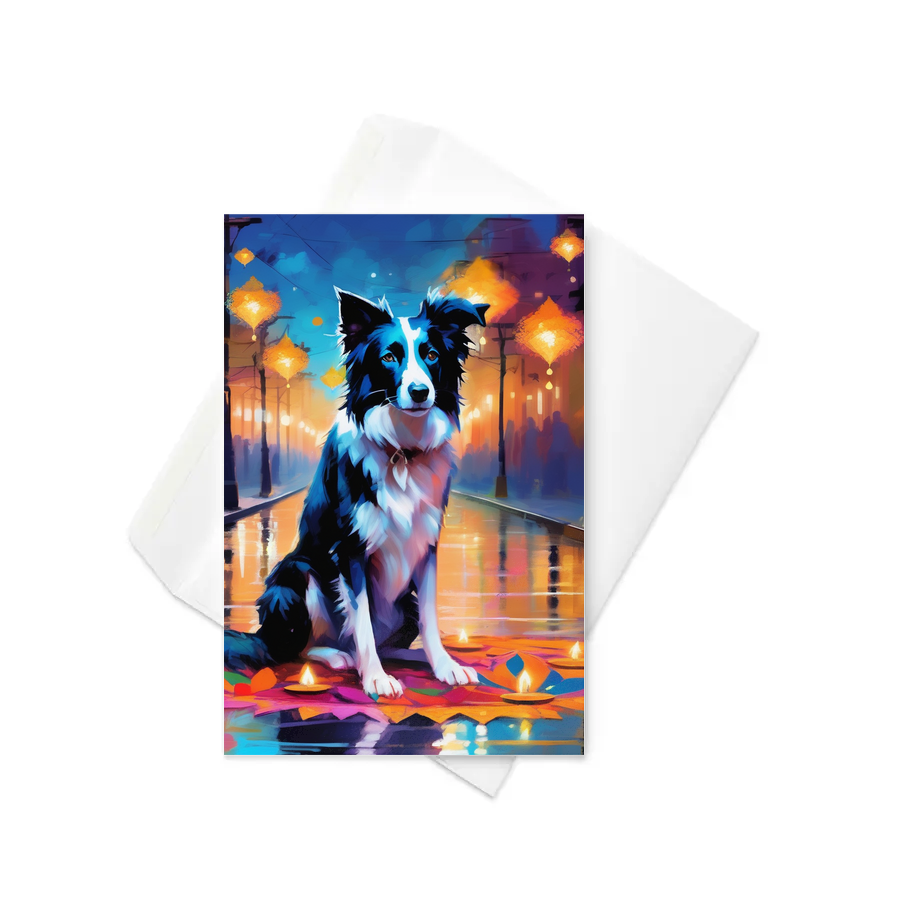PugMug Custom Border Collie Greeting Card