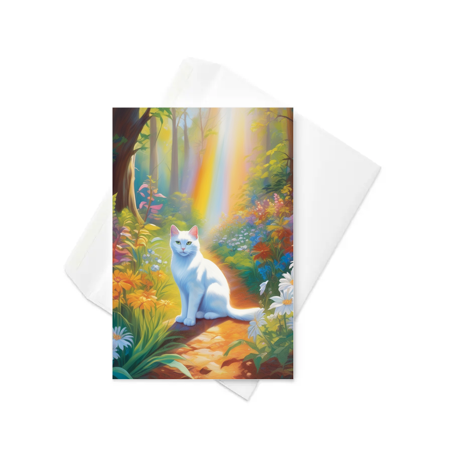 PugMug Custom White Companion Cat Greeting Card