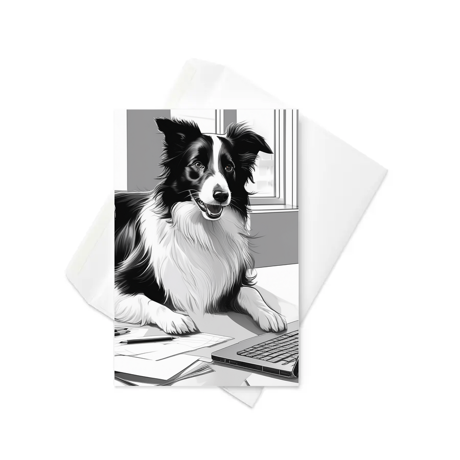 PugMug Custom Border Collie Greeting Card