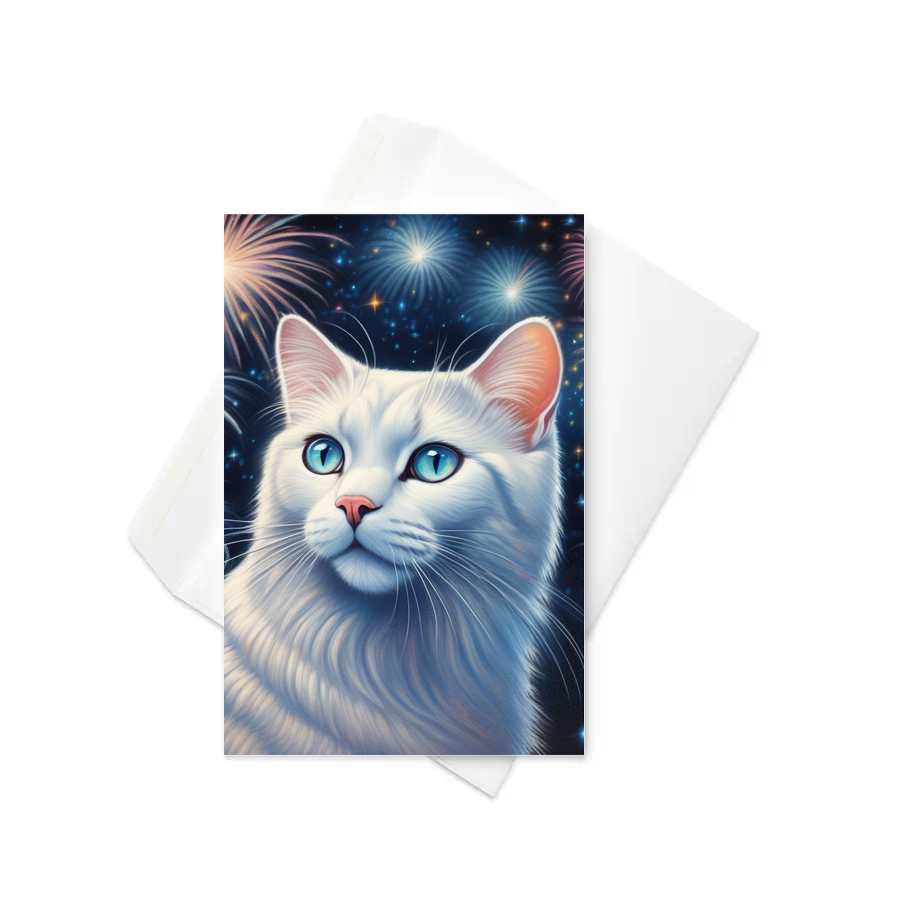 PugMug Custom White Exotic Cat Greeting Card