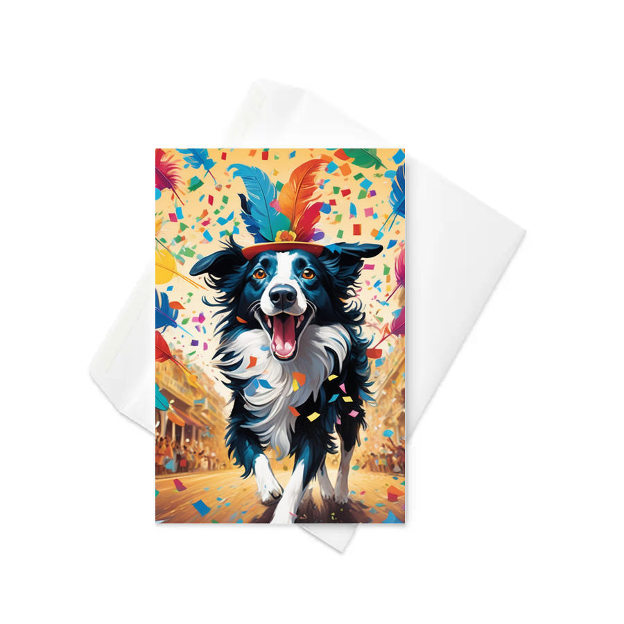 PugMug Custom Border Collie Greeting Card