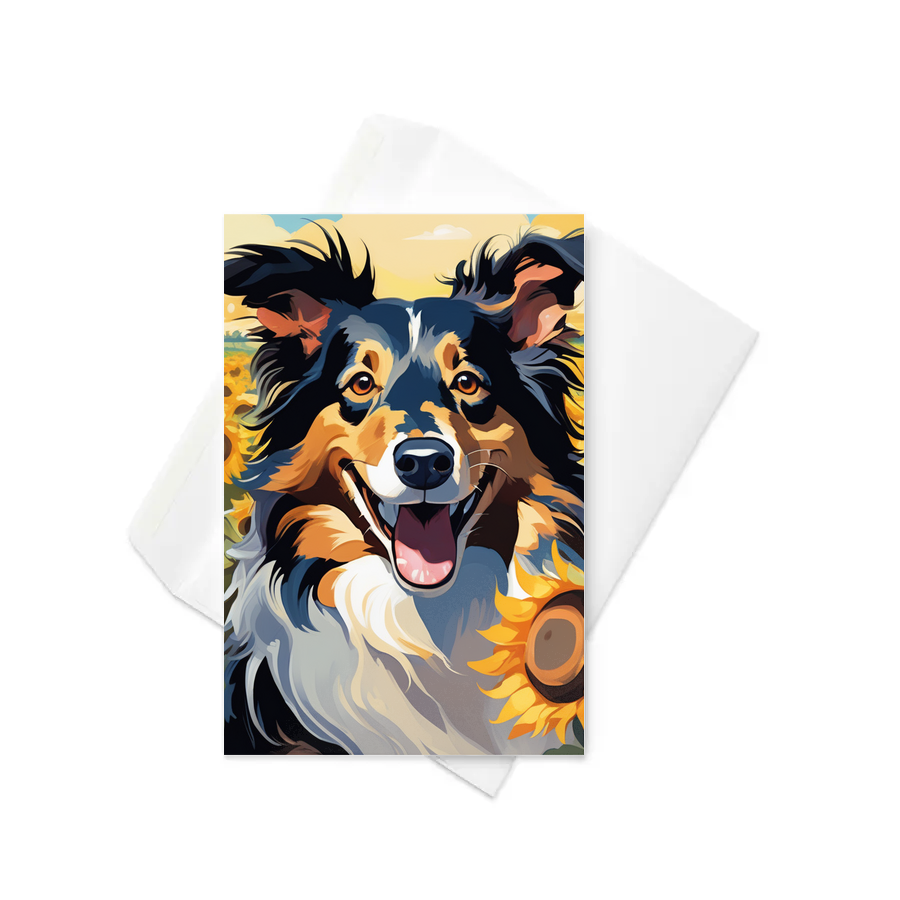 PugMug Custom Collie Greeting Card