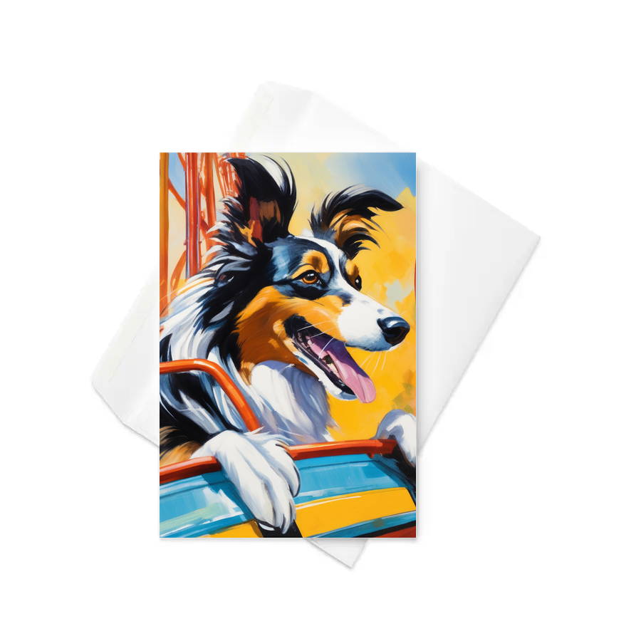 PugMug Custom Collie Greeting Card