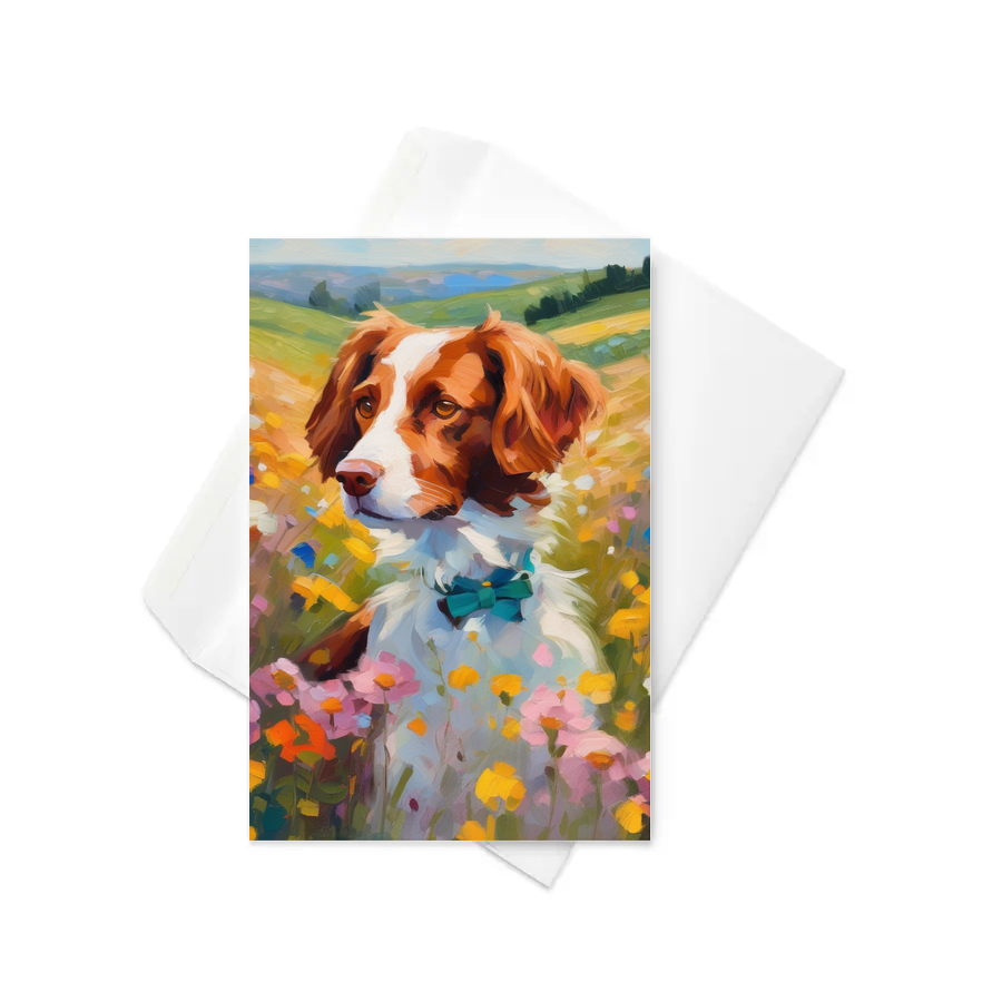 PugMug Custom Brittany Dog Greeting Card