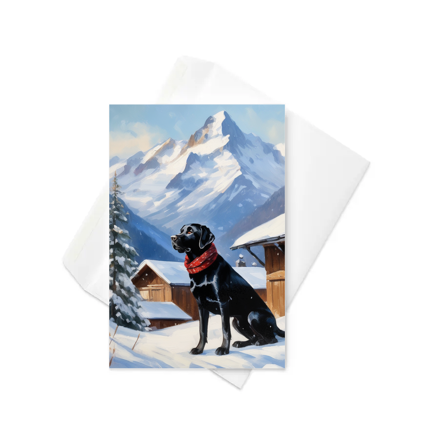 PugMug Custom Black Labrador Retriever Greeting Card