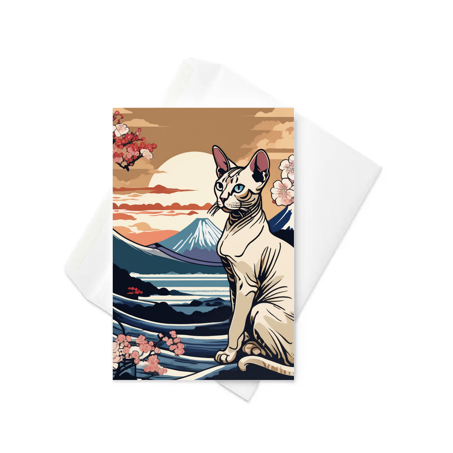 PugMug Custom Tabby Sphynx Cat Greeting Card