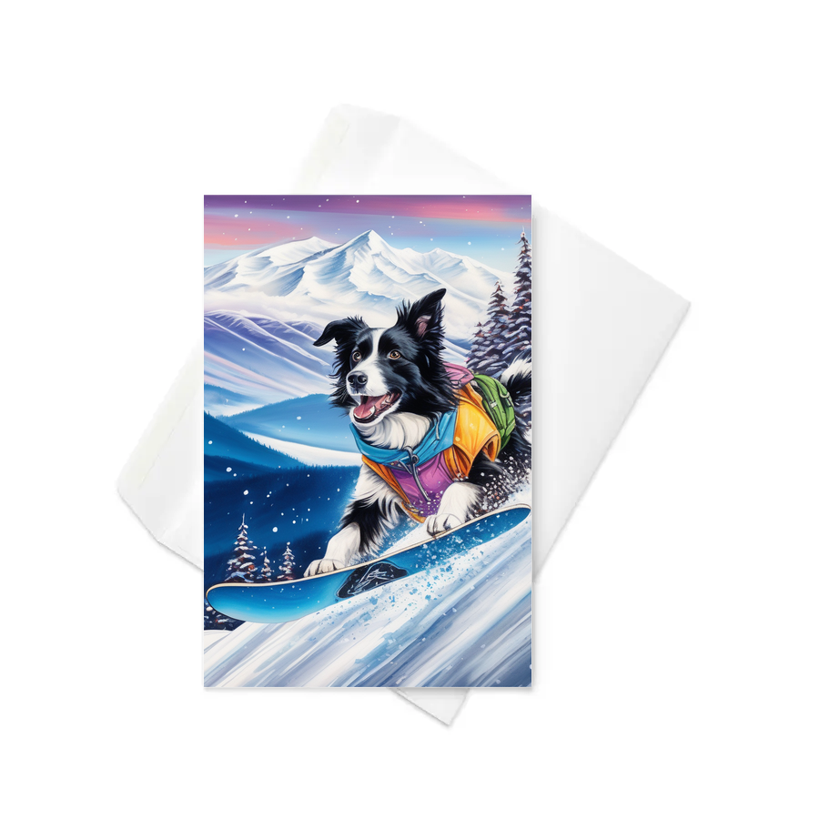 PugMug Custom Border Collie Greeting Card