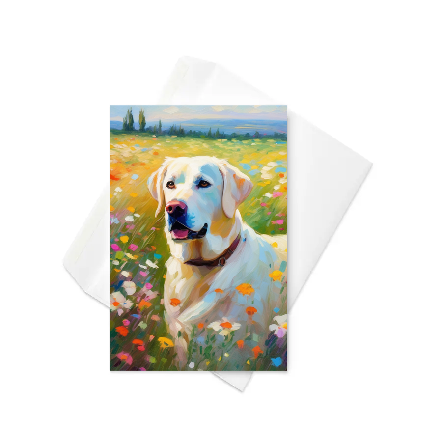 PugMug Custom White Labrador Retriever Greeting Card