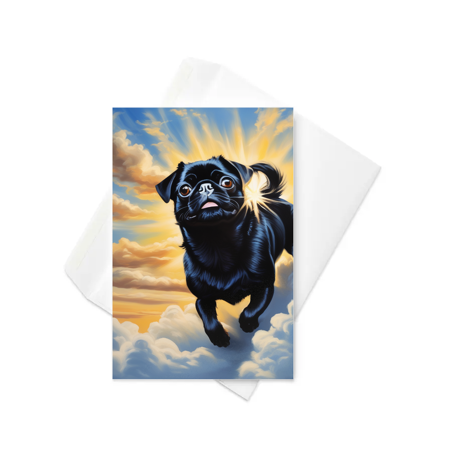 PugMug Custom Black Pug Greeting Card