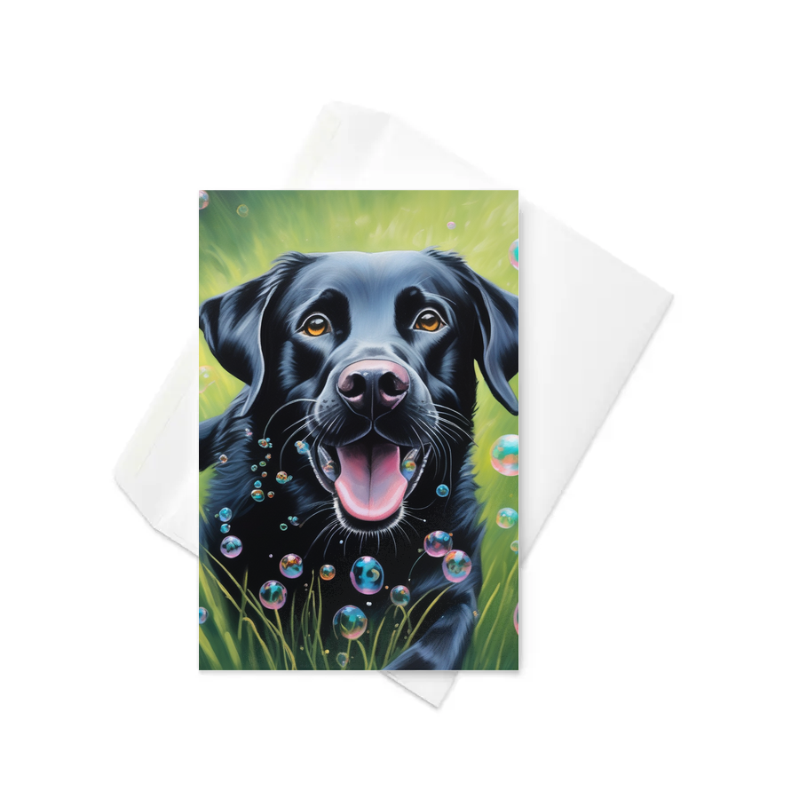 PugMug Custom Black Labrador Retriever Greeting Card