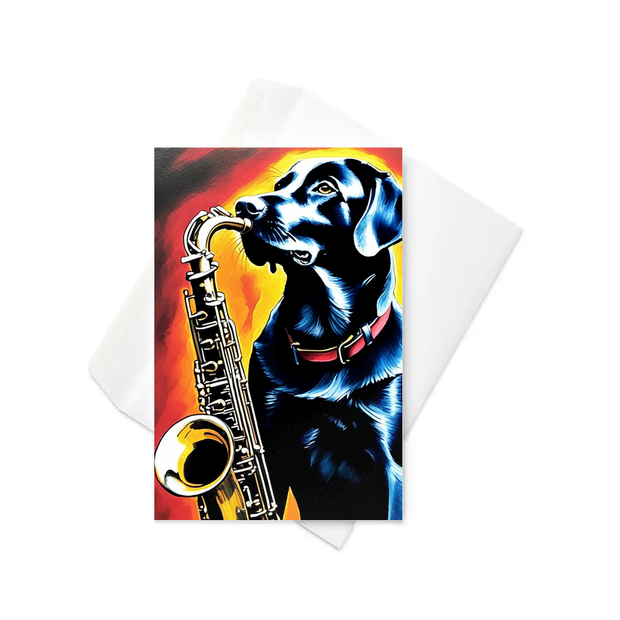 PugMug Custom Black Labrador Retriever Greeting Card