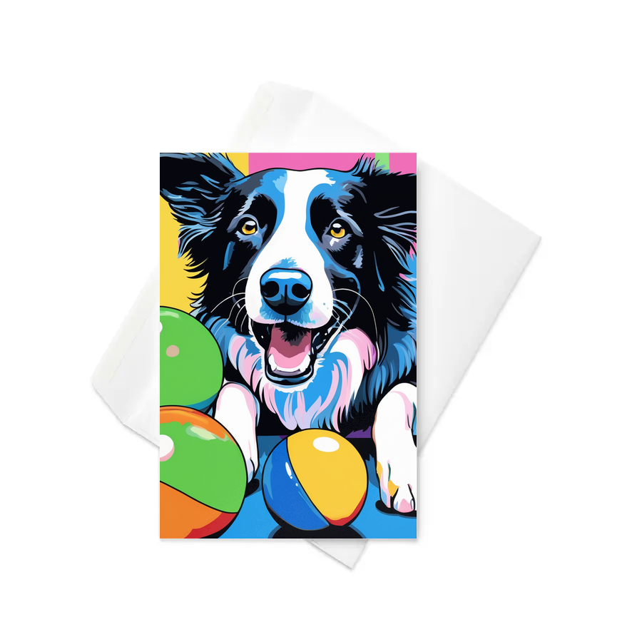 PugMug Custom Border Collie Greeting Card