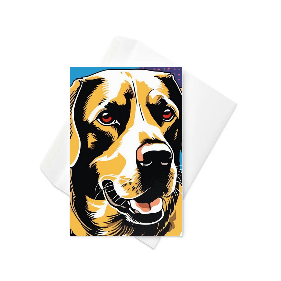 PugMug Custom Black Labrador Retriever Greeting Card