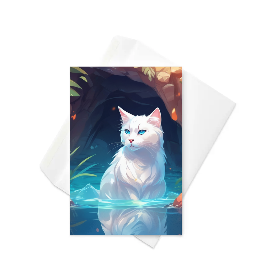 PugMug Custom White Companion Cat Greeting Card