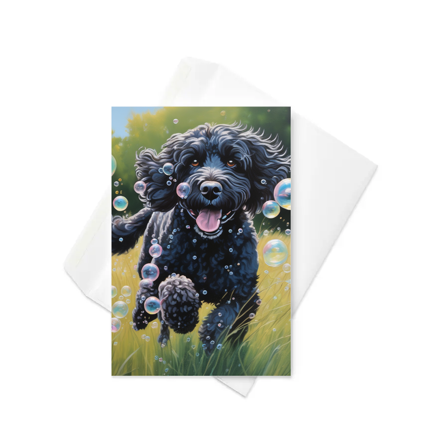 PugMug Custom Portuguese Water Dog Greeting Card