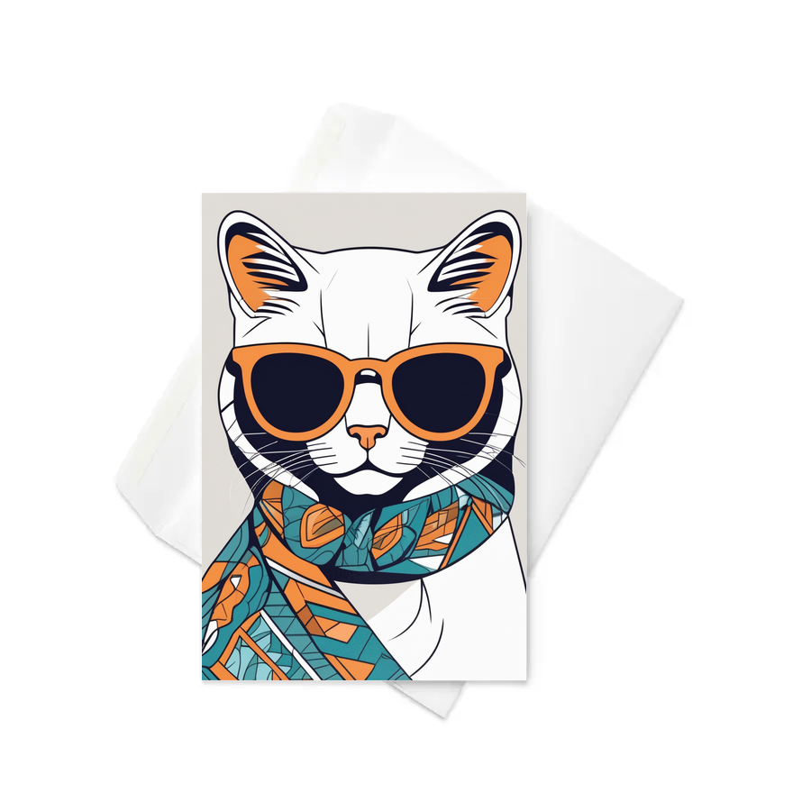 PugMug Custom White Exotic Cat Greeting Card