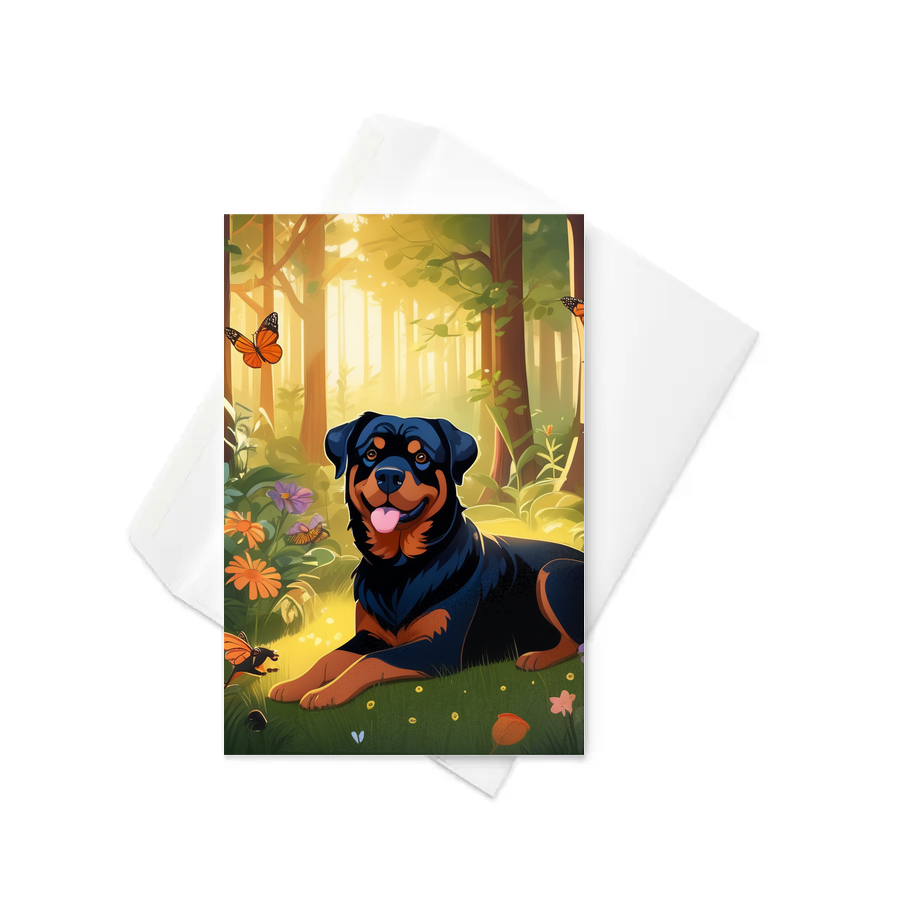 PugMug Custom Rottweiler Greeting Card