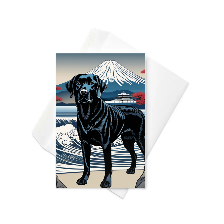 PugMug Custom Black Labrador Retriever Greeting Card