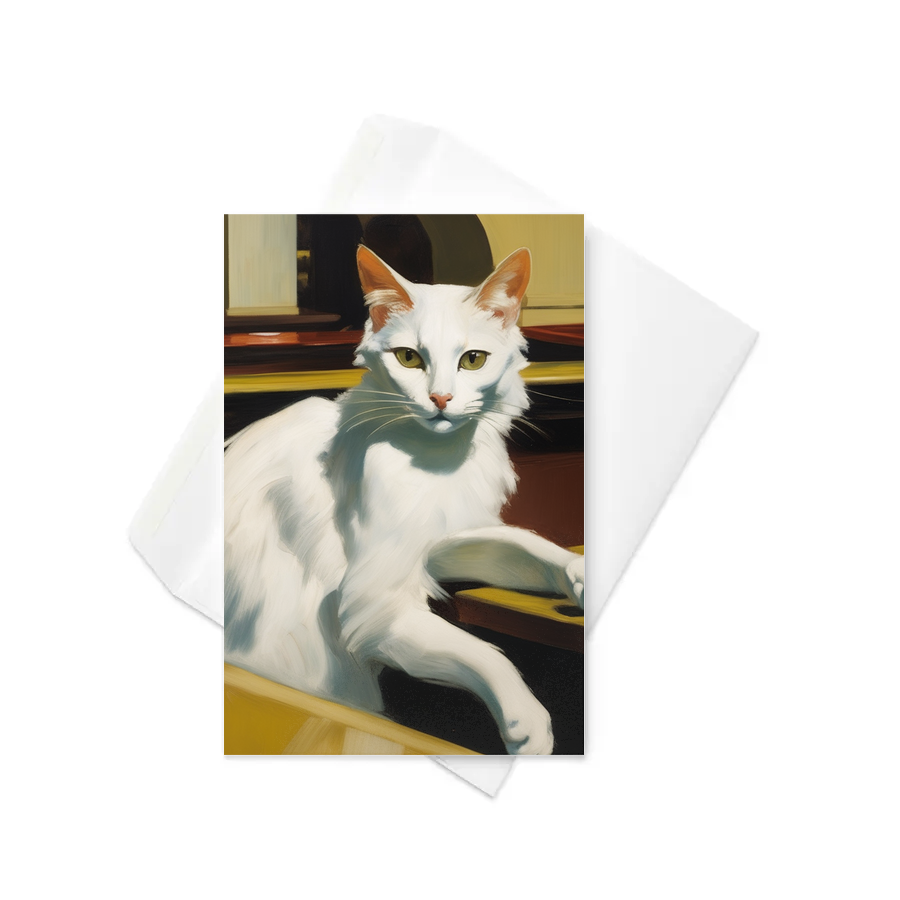 PugMug Custom White Companion Cat Greeting Card
