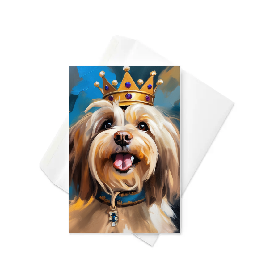 PugMug Custom Tan Havanese Dog Greeting Card