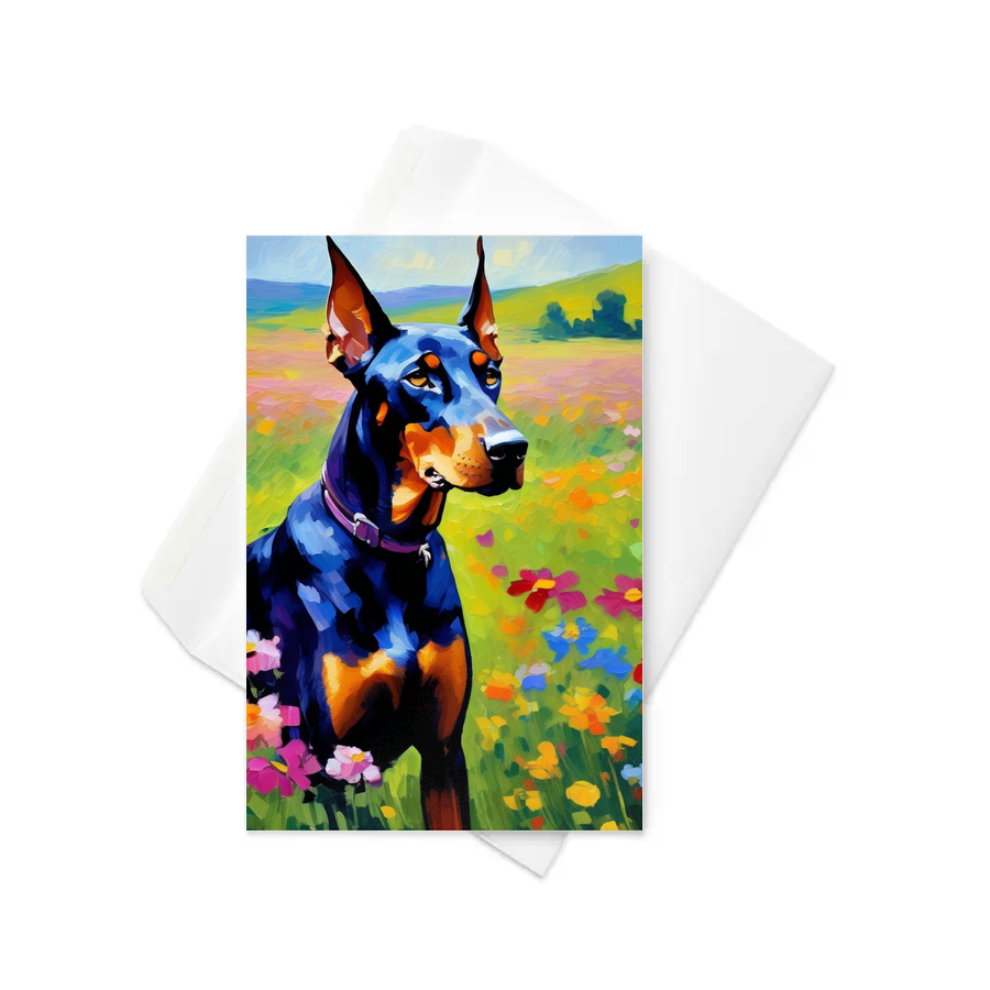 PugMug Custom Doberman Pinscher Greeting Card