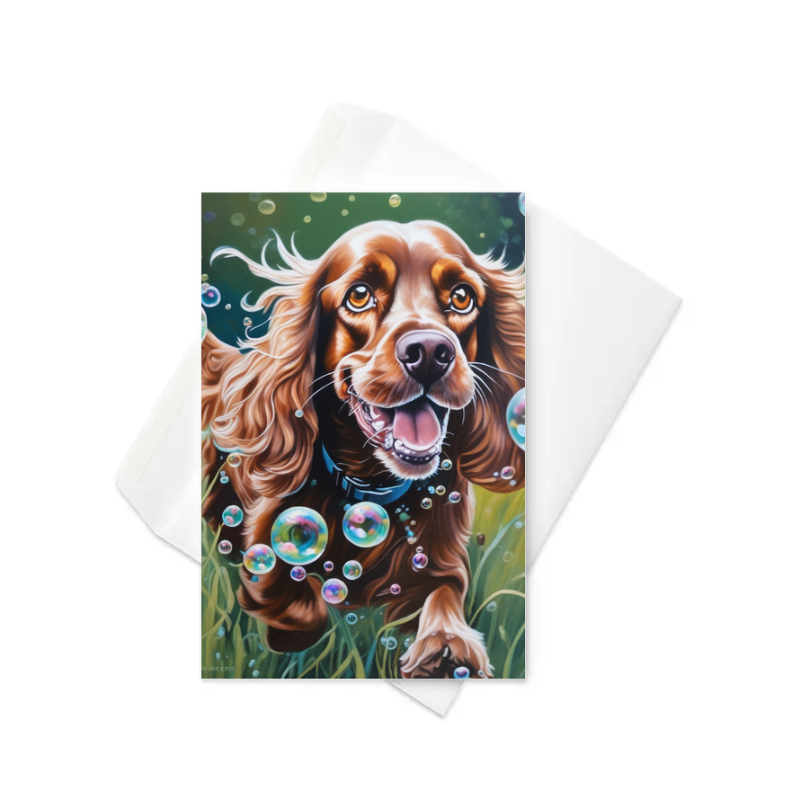 PugMug Custom Cocker Spaniel Greeting Card