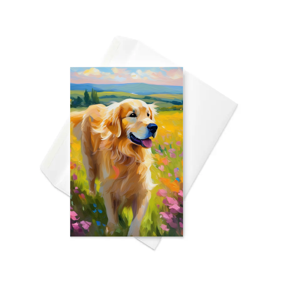 PugMug Custom Golden Retriever Greeting Card