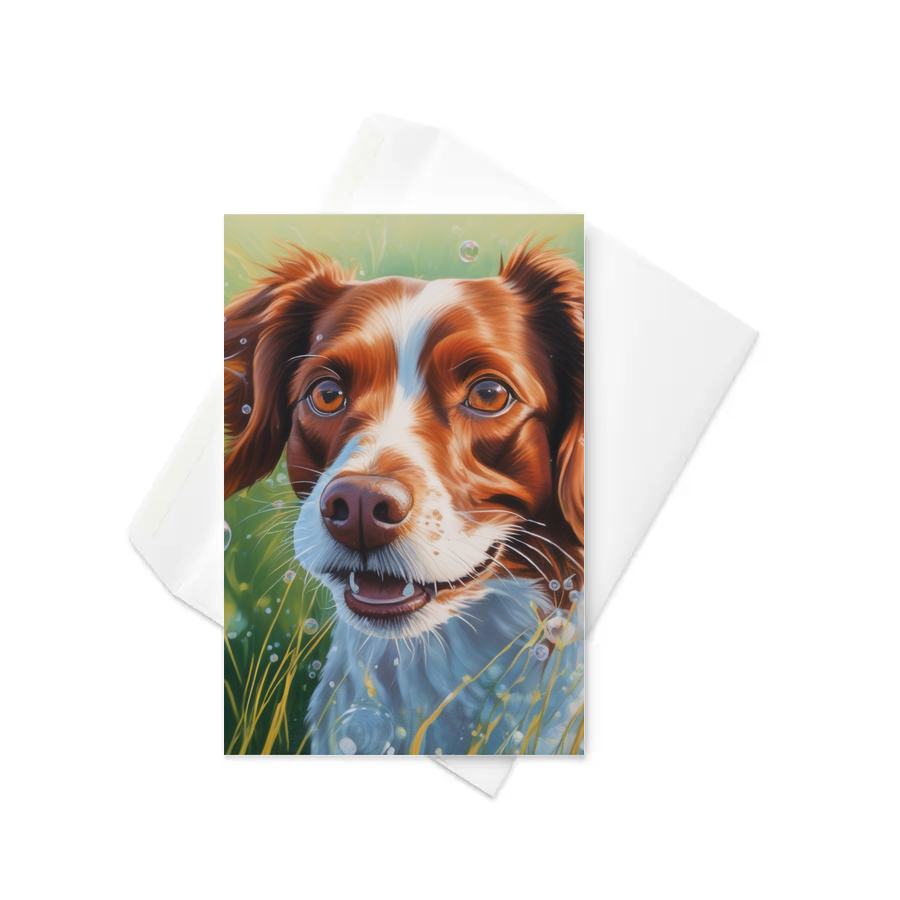 PugMug Custom Brittany Dog Greeting Card