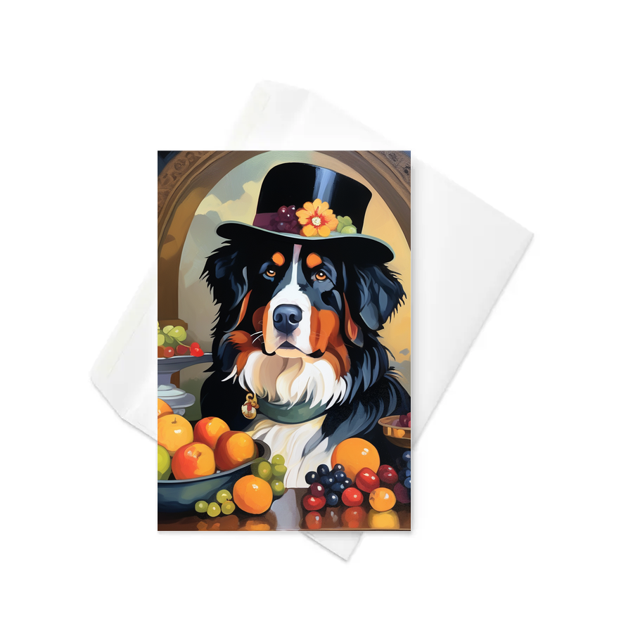 PugMug Custom Bernese Mountain Dog Greeting Card