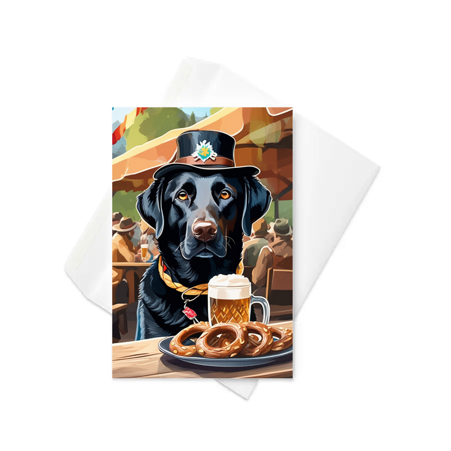 PugMug Custom Black Labrador Retriever Greeting Card