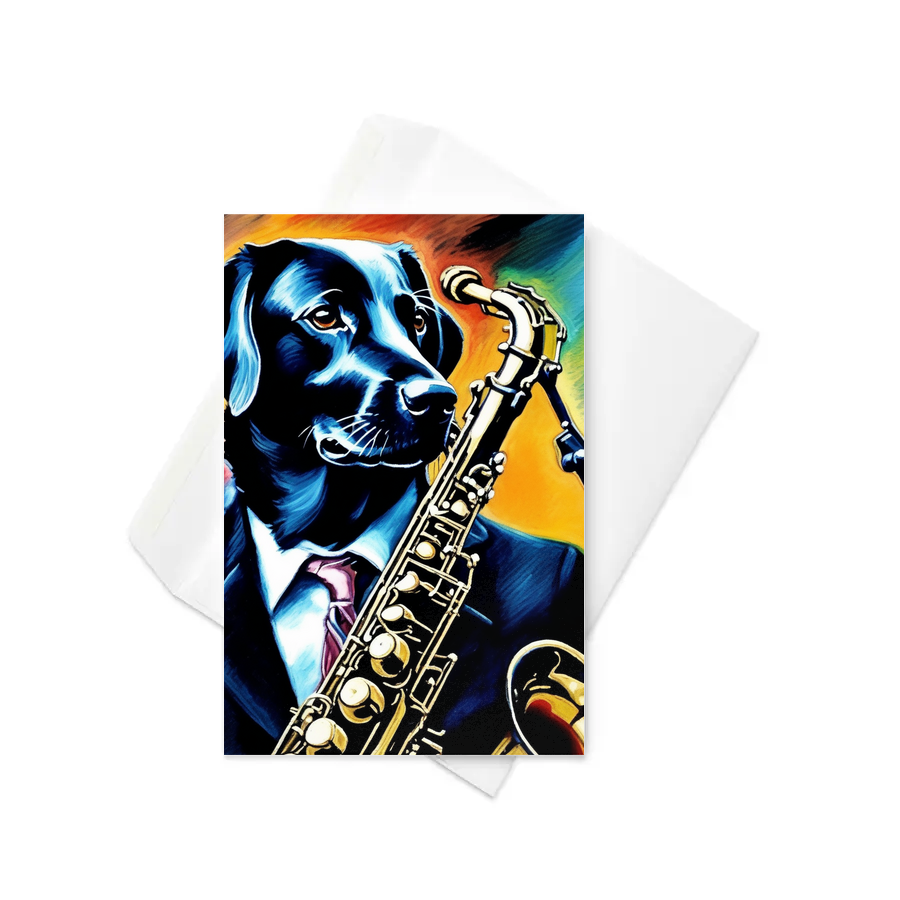 PugMug Custom Black Labrador Retriever Greeting Card