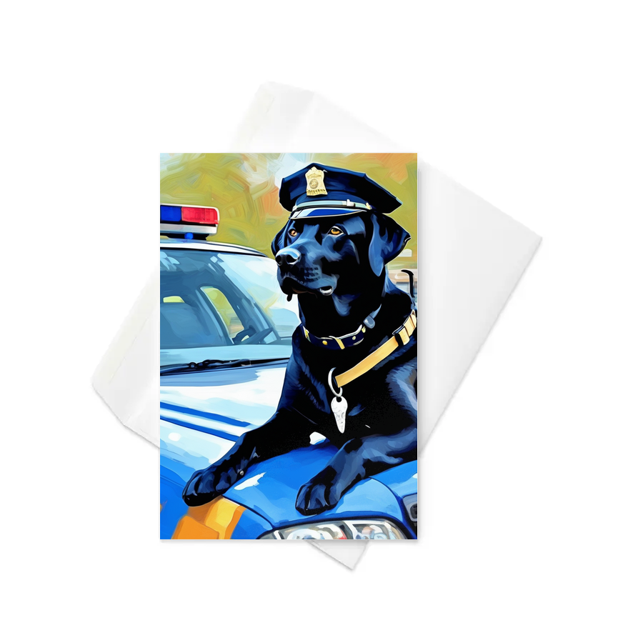 PugMug Custom Black Labrador Retriever Greeting Card