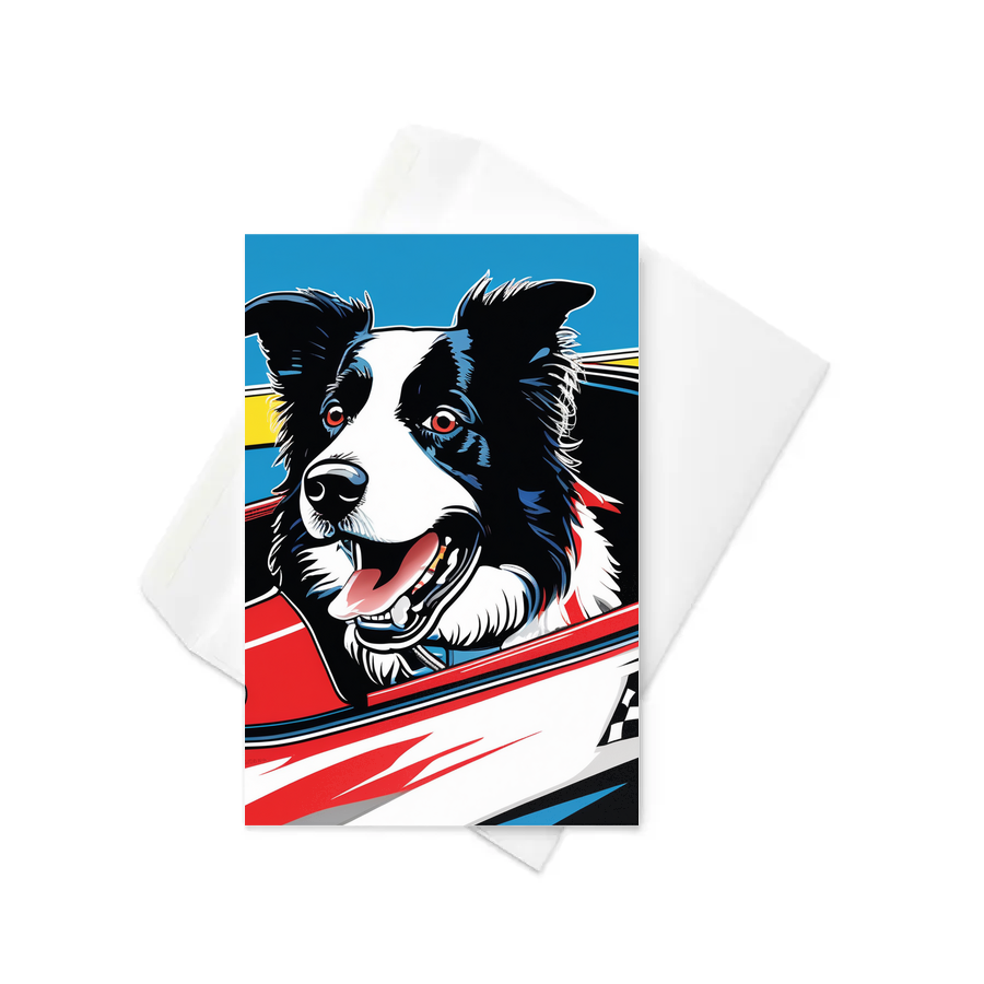 PugMug Custom Border Collie Greeting Card