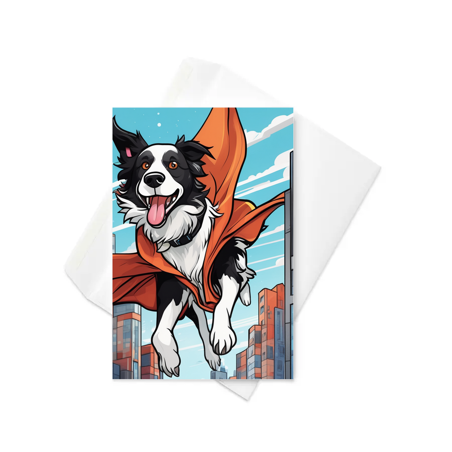 PugMug Custom Border Collie Greeting Card