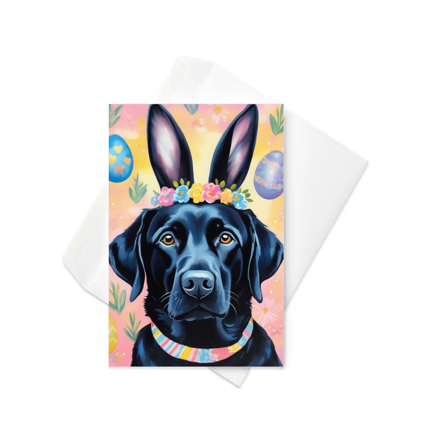 PugMug Custom Black Labrador Retriever Greeting Card