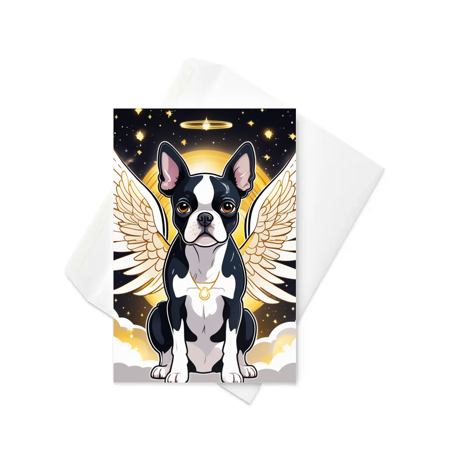 PugMug Custom Boston Terrier Greeting Card