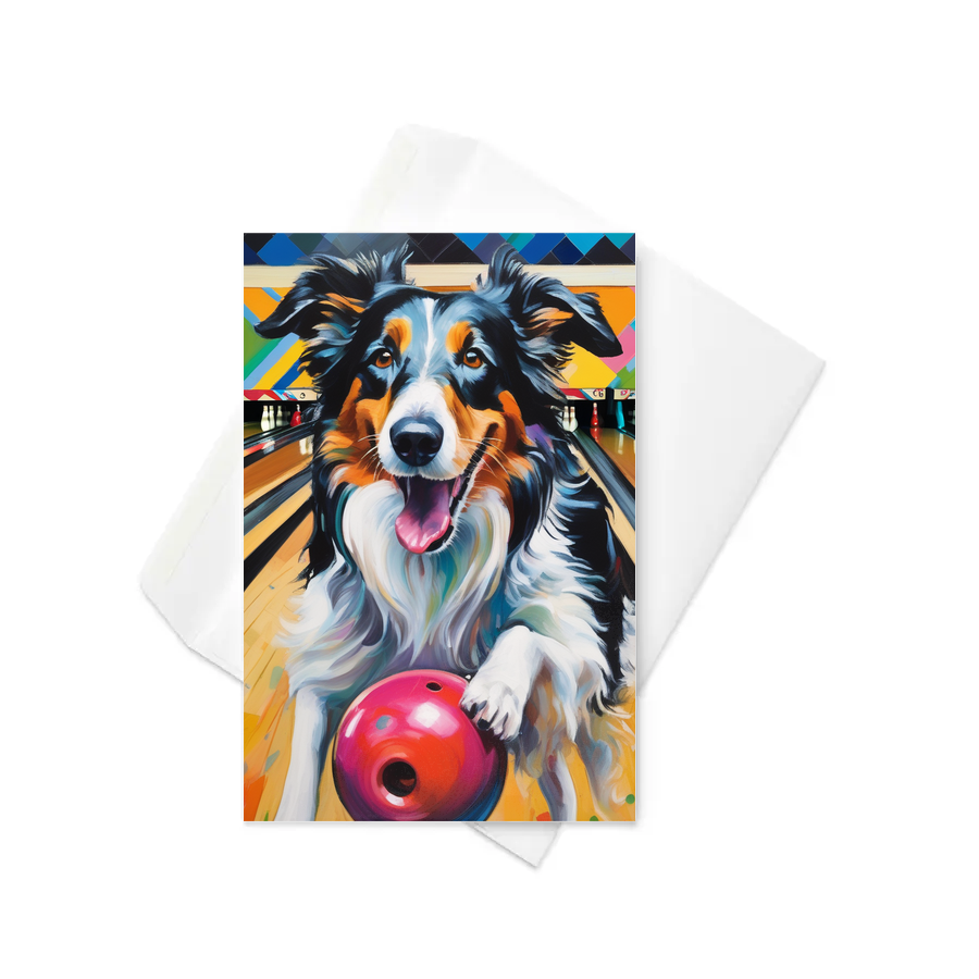 PugMug Custom Collie Greeting Card